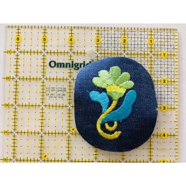 Unbranded Vintage Green Flower Iron On Patch Unused