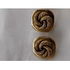 12 GOLD SWIRLED COIL SQUARE BUTTONS 7/8 inch PLASTIC BUTTONS