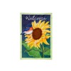 Evergreen Flag Bluebird and Sunflower Applique Garden Flag 12x18 double