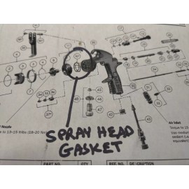 DeVilbiss (2) DevilBiss TEKNA Prolite 702726 Spray Head Gaskets for 703624 703663