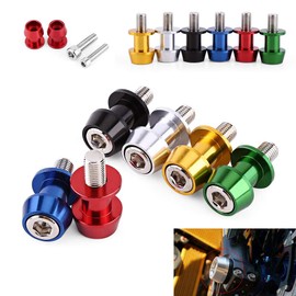 8/10mm Motorcycle CNC Swing Arm Spool, Aluminium Alloy Sliders Stand Swingarm Bobbins Not Easy To Fade Easy To Install For Choices (10mm-Green)