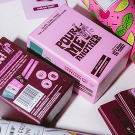 Lets Drink To That - Pour Me Another - Ultimate Hen Party Accessories - Pour Me Another Board Games for Girls and Ladies Night Outs - Bachelorette Fun Games, Dare Cards, & Party Games