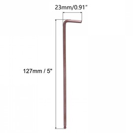 TA-VIGOR 1 x 3mm Ball Head Hex Wrench Long Arm L Shape Allen Key Tool for DIY Projects Furniture Assembly Bicycle Machine Repair