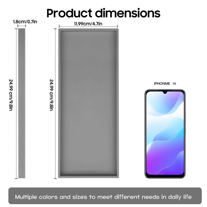 Mriluvy Mriluvy Vanity and Bathroom Tray, 9.8" ABS Countertop Organizer,Waterproof