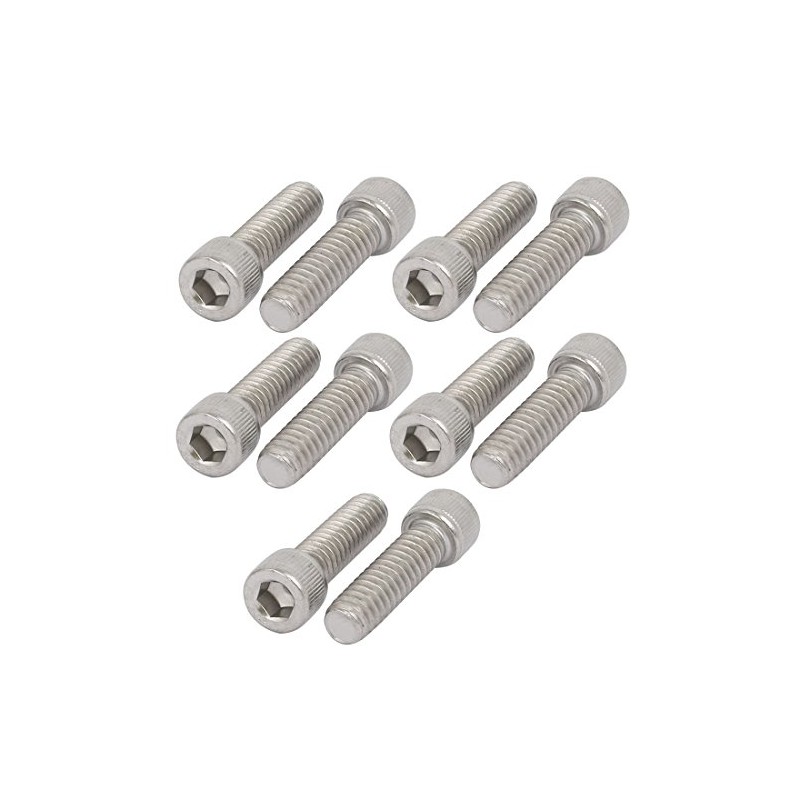 Sourcingmap 1/4"-20 x 7/8" 304 Stainless Steel Full Thread Hex