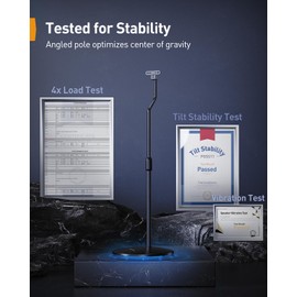 Perlegear Speaker Stand Pair, 28” to 38” Height Adjustable Surround Sound Speaker Stands for Small Bookshelf, Satellite Speakers, and Studio Monitors up to 5lbs, Tool-Free Floor Speaker Stand, PGSS11