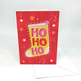 Recordable A5 Christmas Audio Cards. Christmas HoHoHo Cover - AX2263 30 second audio. Pulley activated. Immediate dispatch