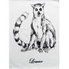 Half a Donkey The Lemur Large Cotton Tea Towel