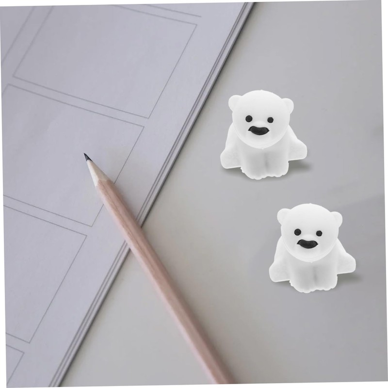 NUOBESTY Pack of 20 Cute Erasers Polar Bear Shape Rubber
