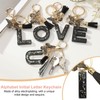 PATIKIL Alphabet Initial Letter Keychain, Resin Cute Keychains with Tassel