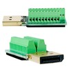 Jienk DisplayPort Solderless Male Quick Connector, 20Port Terminal Solderfree Breakout