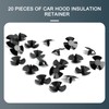 Prywog Pack-20 Car Hood Buckle Fastening Kit, Insulating Plastic Push-Type