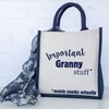 Stickerscape Important Canvas Bag (Navy) | Mothers Day Gifts for