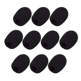 10 Pack Mini Lapel Headset Microphone Windscreen Foam Cover