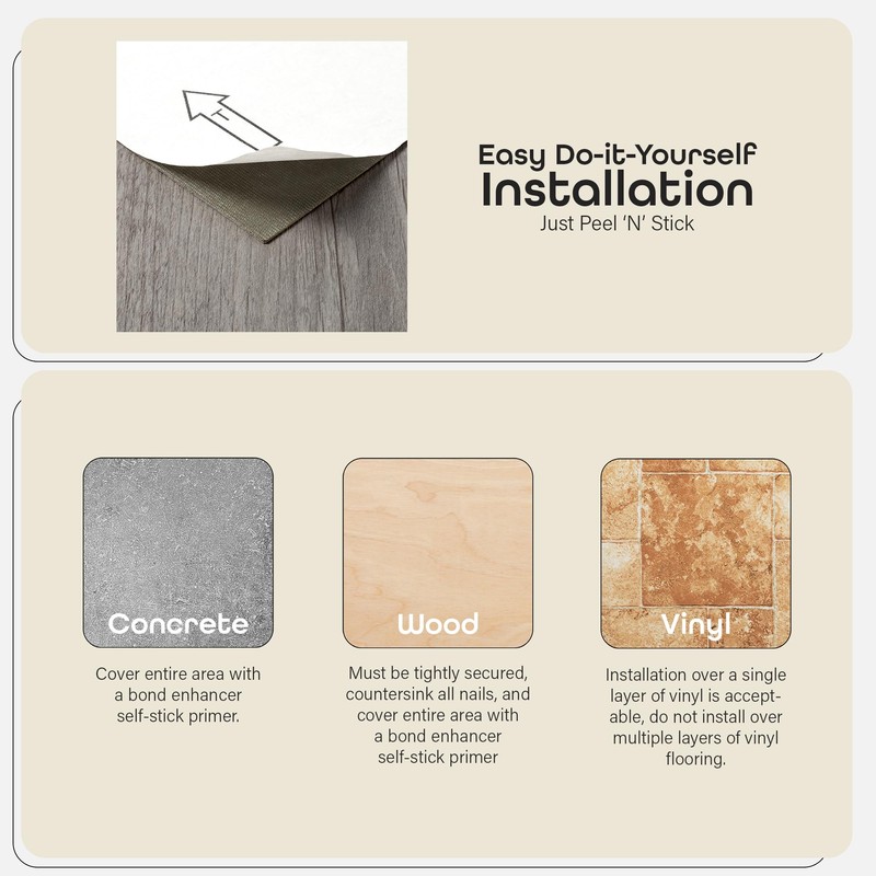 Sterling Grey Oak Self Adhesive Vinyl 1.2 Planks - 10