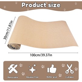Rascadores para Gatos,DIY Alfombra de Pared para Gato,muebles de pared para gatos,Alfombrilla Autoadhesiva Recortable,Adecuado para moler garras de gato y proteger muebles de alfombras. (Caqui, S)