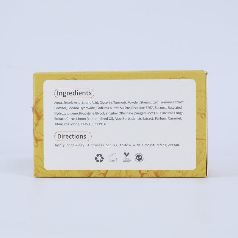 LIYALAN Turmeric Soap Bar 3.88 oz each Bar for Face
