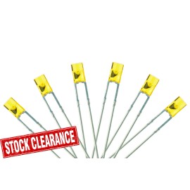 DCC Concepts ~ LED Flat Front Type 6x 3mm (w/resistors) Prototype White LED-PWF3