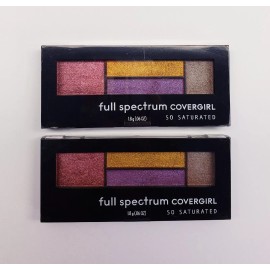 COVERGIRL So Saturated Quad Palette, FS205 WILD, 0.06 oz, 4 Shades (twin Pack)