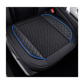 Ziciner - Almohadilla protectora de piel para asiento de coche, 24.4 x 21.7 pulgadas, con bolsillo, almohadilla de cojín para asiento delantero automático, accesorios universales para decoración