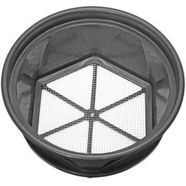 Sluice Fox 13 1/4 inch Gold Classifier Prospecting pan - Stainless Steel mesh sifting pan fits ATOP 5 Gallon Bucket; mealworm Strainer and Shark Tooth Sifter Black #5