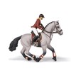 Papo Competition Horse With Riding Girl , Red