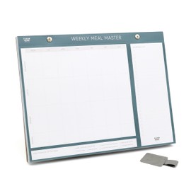 Magnetic A4 Weekly Meal Planner for Fridge with Tear-Off Shopping List - 52 Undated Sheets, 120gsm No-Bleed Paper - Family Meal Planning Organiser by Clear Mind Concepts®