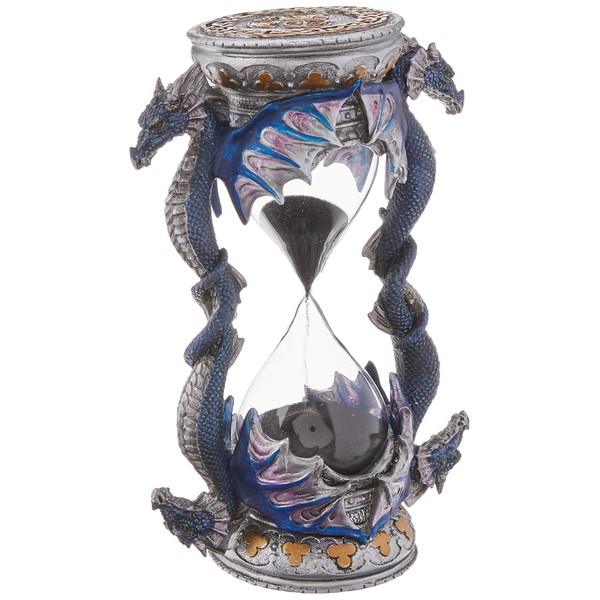 Design Toscano - Juego de 2 Relojes de Arena con diseño de dragón, Sencillo, Única, 15.24 cm, 1