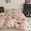 YASMENG Bed Linen 135 x 200 cm Cotton Dog Tooth