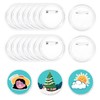 MECCANIXITY 50Pcs Blank Buttons Pin Button Maker Badges Sewing Acrylic