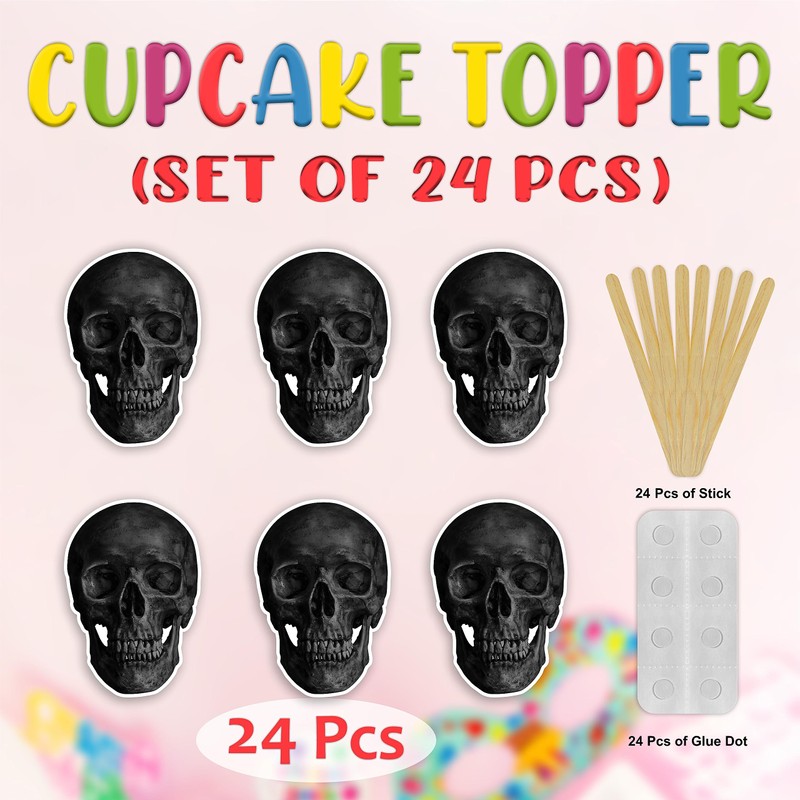 Seyal® Skul - Decoración para tarta de feliz cumpleaños