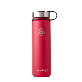 EverJugs Water Bottle - 22 Oz, Wide Mouth, Premium Stainless Steel Lid/Bottle, Double Walled Vacuum Insulated, Thermo Mug, Metal Flask, Leak Proof, Eco-Friendly