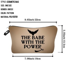 Livel lhood The Babe With The Power Makeup Bag Small Organizer Zipper Pouch Movie Merchandise Cosmetic Bag Present for Movie Fans Women Sisters Besties