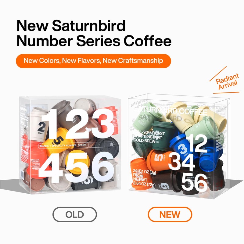 SATURNBIRD Craft Instant Coffee Cold Brew, NO.5 Dark Roast, 100%