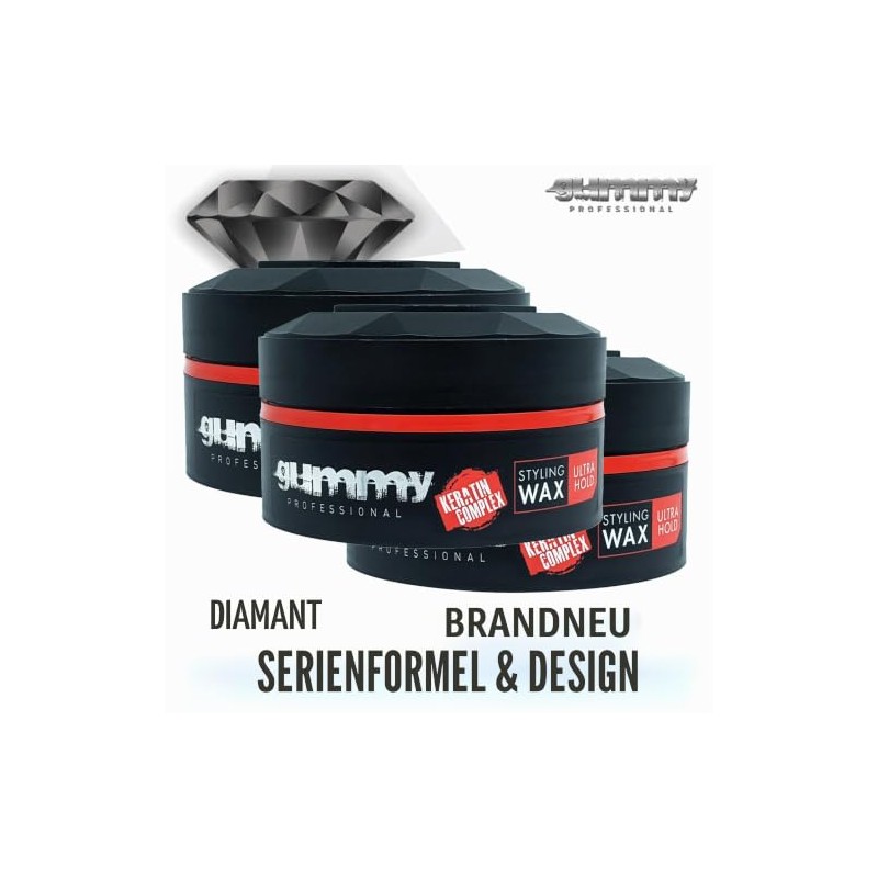 Gummy Professional Grooming Box Styling Wax Ultra Hold 150 ml