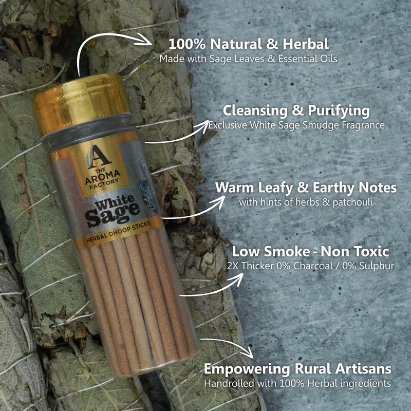 The Aroma Factory Dhoop batti, No Bamboo Herbal Dhoop Sticks