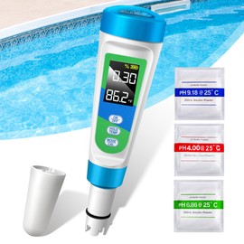 KingSom Pool Salt Tester,Digital Salt Water Pool Tester & PH Tester for Aquarium,High Accuracy Digital Salinity Tester,5 in 1 Salinity PH Temp EC TDS Meter,Pool Water Tester for Swimming Pool Hot Tub