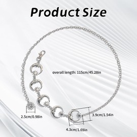 Star Waist Chain Belt For Women With Moon & Sun Pendants - Silver Body Chain Jewelry, Boho Decorated Skinny Waist Belt, Western Metal Chain Belt