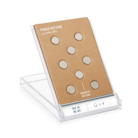 [Wurkin Stiffs] メンズ 8 収納ケース磁気電源ボタン - カラーステイ シングルパック(8ボタン) シルバー