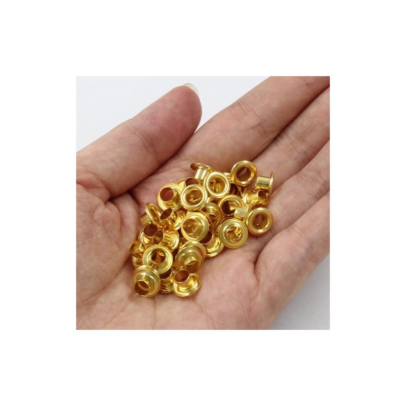 Litoexpe 4.5MM Grommets Eyelets 200 Pcs, Self Backing Eyelets for