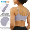 Vertvie Women's Push-Up Sports Bra Top Set, Stretch, Thin, Without