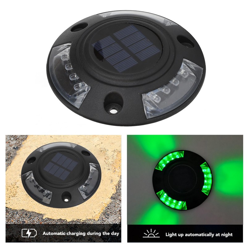 Solar Dock Light 12 LEDs Solar Driveway Light IP68 Waterproof