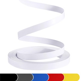 ZYJT PVC Edge Banding, 7/8" x 25ft Matt White Non Glued Veneer Edging for Table Cabinet Furniture Trim