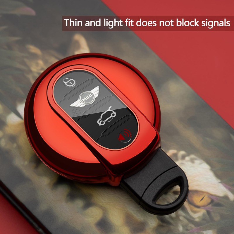 Tengare Car Key Fob Cover Compatible with Mini Cooper Key