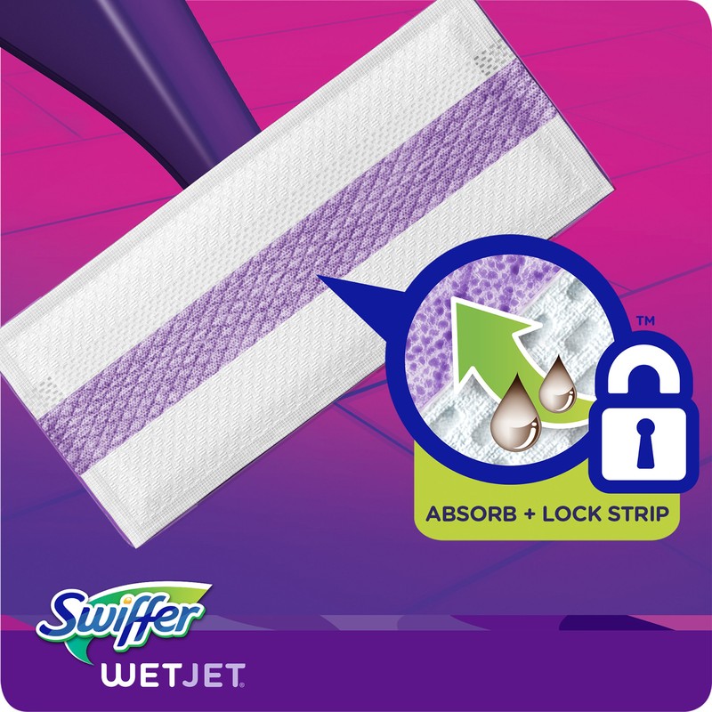 Swiffer Wet Jet Mop Cleaning Pads Refill, Floor Cleaner for