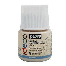 Pebeo 204-069 Deco Acrylic Paint 45 Milliliter Bottle, Antique White