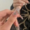 SEMTIM Nail Tips, 24 Pieces, 3D, Medium, Short, Round False