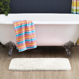 Mohawk Home Machine Washable Royal Bath Mat, White Ivory (1' 5" x 2')