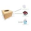Natural Bamboo Wooden Tissue Dispenser Box Square Tissue Holder Cube
