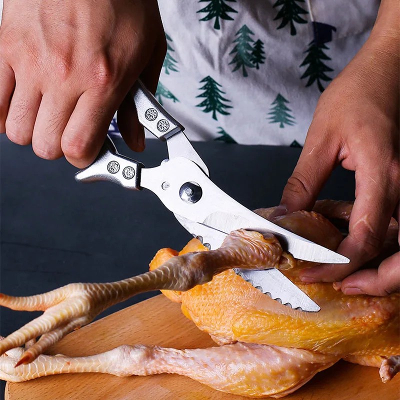 Heavy Duty Kitchen Scissors for Meat Prep – Stainless Steel